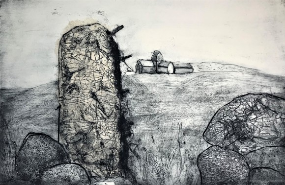 Sealladh Air An Eaglais Mhòir À Cladh An Dìseirt – View To Iona Abbey From Cladh An Dìseirt, Credit Alicia Hendrick