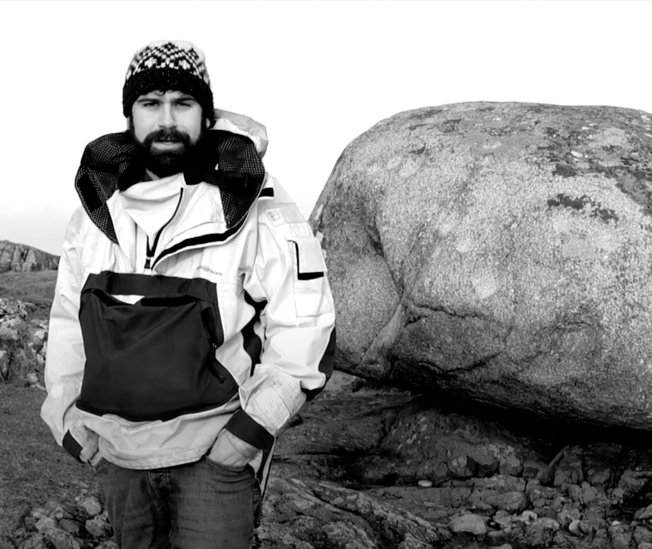 Video still taken from Jamie MacDonalds Heritage Horizon Film, The Ringing Stone, made with Screen Argyll, 2022