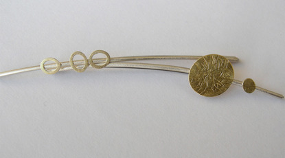 Brooch 2020 Silve, 18Ct Gold, Stainless Steel by Dot Sim, Credit Dot Sim