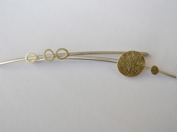 Brooch 2020 Silve, 18Ct Gold, Stainless Steel by Dot Sim, Credit Dot Sim