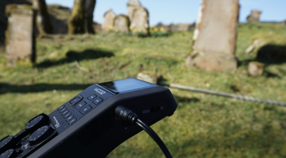 Kirsten Recording For Heritage Horizons Film At Historic Kilbride, Credit Kirsten Millar