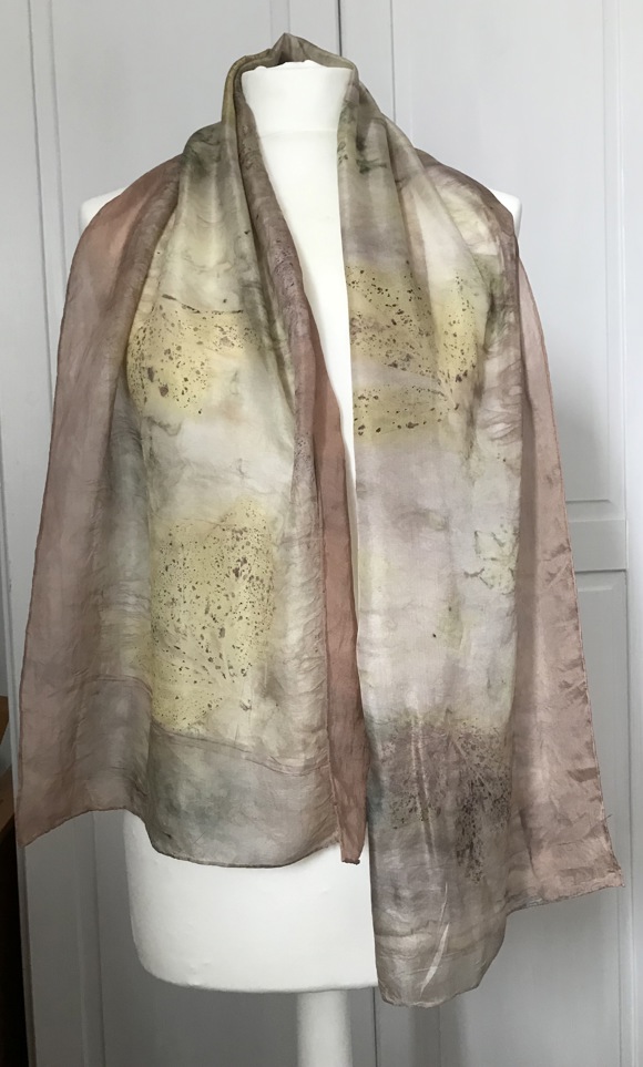 Out Of Argyll, Botanically Printed Silk Scarf. Deborah Gray