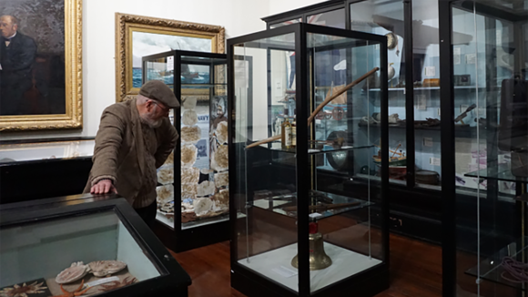 Angus Martin In Campbeltown Museum, 2022, Credit CHARTS