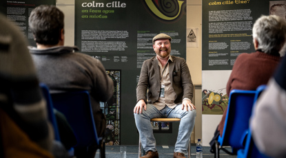 Cuairt Chaluim Chille Ìle St Columba Travels To Islay Opening, Islay Gaelic Centre, Àdhamh Ó Broin, 27Th October, Credit CHARTS (3)