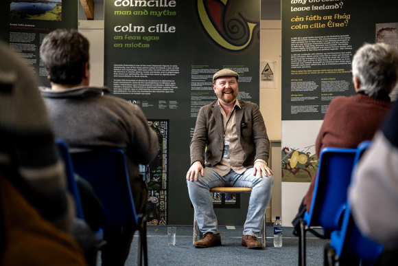 Cuairt Chaluim Chille Ìle St Columba Travels To Islay Opening, Islay Gaelic Centre, Àdhamh Ó Broin, 27Th October, Credit CHARTS (3)