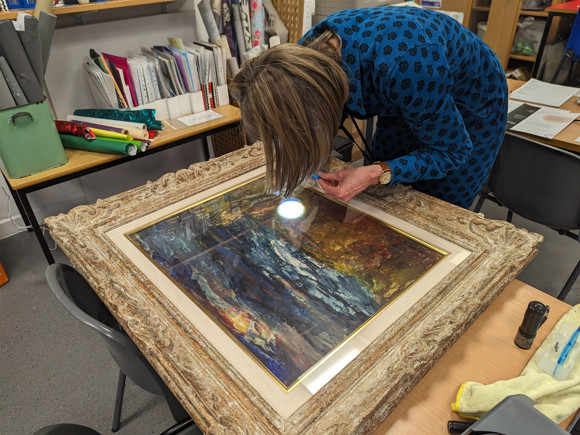 The Argyll Collection Reconnected Rosalyn Mckenna (Project Manager) Condition Checks William Mactaggart’S Across The Bay. 2023, Credit CHARTS