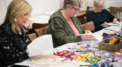 Colmcille Embroidery Workshop 131023 Kirstie Campbell Sarah Adcock Mary Cookwlg Post LR Web 8133