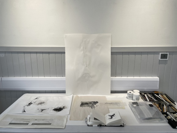 Open Studio,Conversations Through A Whale, Grinneabhat, August 2023. Image Courtesy The Artist.