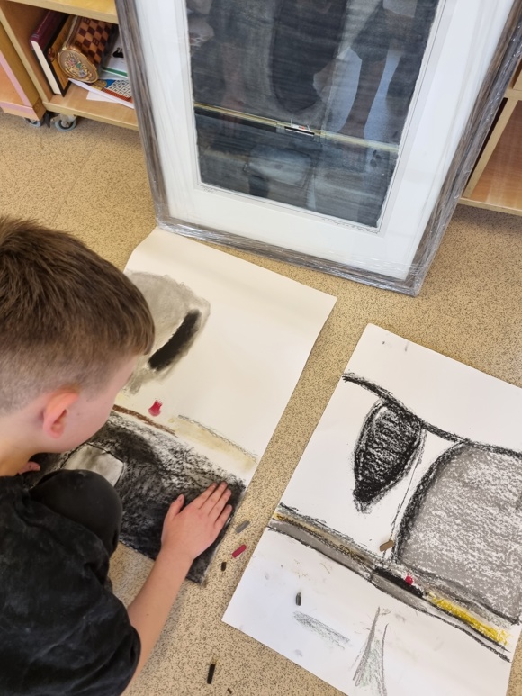 Robert Stewart, The Loch Seaforth In The Kyles Of Lochalsh, Pupil Working With The Artwork