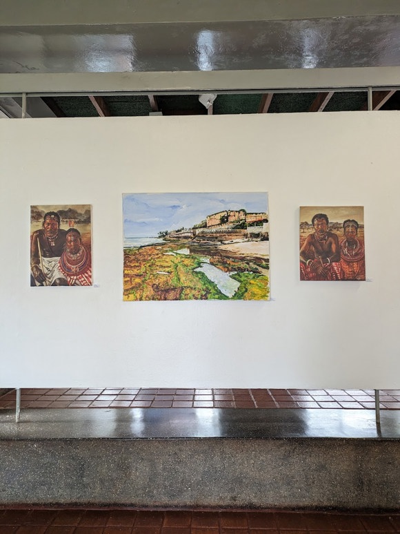My Heritage Art Exhibition: A celebration of Leonard W. Kateete's artistic journey over 50 years', on display at Makerere Art Gallery Institute of Heritage and Conservation and Restoration, Kampala, January 2024, Credit Dr Kate Cowcher