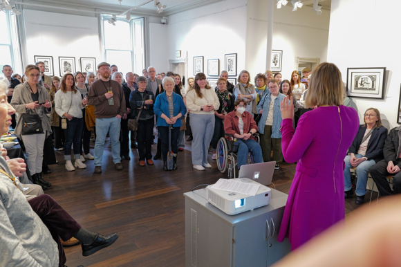 Kirsty Macnab, Speech. Awaken, The Argyll Collection Exhibition, Dunoon Burgh Hall, April 2024 Credit CHARTS .