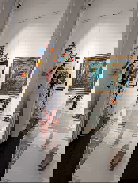 Lily Vaughan Day One Of Installing Awaken The Argyll Collection , April 2024, Credit CHARTS