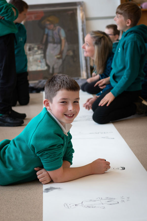 The Superpower Of Looking With Art UK, The Reconnected Team At Glenbarr Primary School, October 2024. Credit CHARTS Sam Kilday