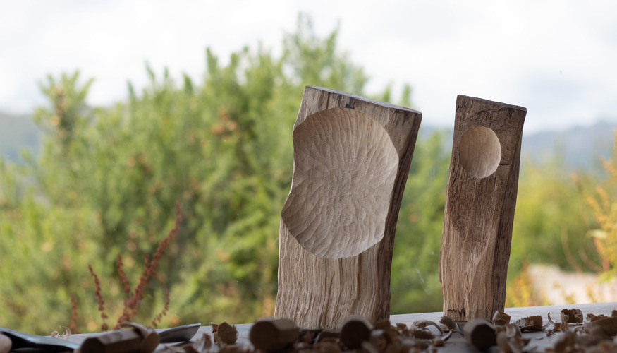 Disconnect - abstract sculpture, sycamore, by Sam Kilday, Cove Park, 2024.jpg