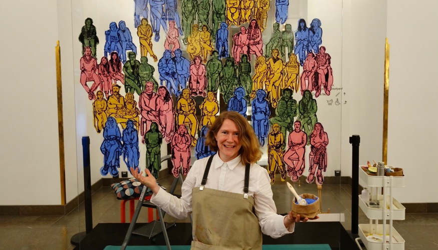 Painting Portraits on Glass - 2 days - Jenny Soep at the National Museum - by MBengtsson.jpg