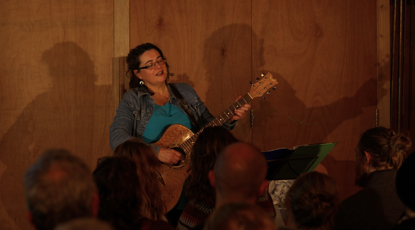 Céilidh Chaluim Chille With Clár Ní Argáin, Mull, Knockvologan Studio, 1 November 2025. Credit Knockvologan Studio.