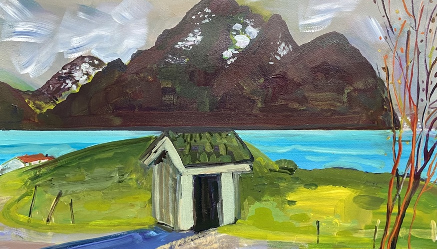 Arctic shelter and the mountain -mixed-media copy.jpeg