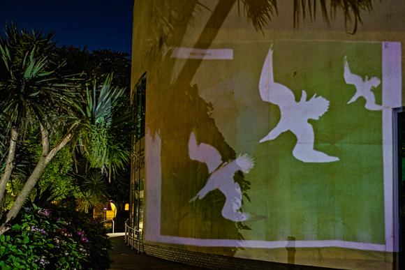 Ceanglan Chaluim Chille Projections By Eòghann Mac Colla At Campbeltown Aqualibrium, August 2026. Credit CHARTS. Photography Kevin Mackaveney.